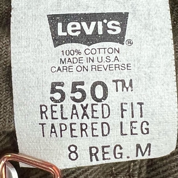 Levi's Green 550 Relaxed Fit Tapered Leg Black Tab Jeans Size 8 Women's - Picture 4 of 5